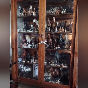 BREYERS HERE One of Two China Cabinets Used for Breyer Display